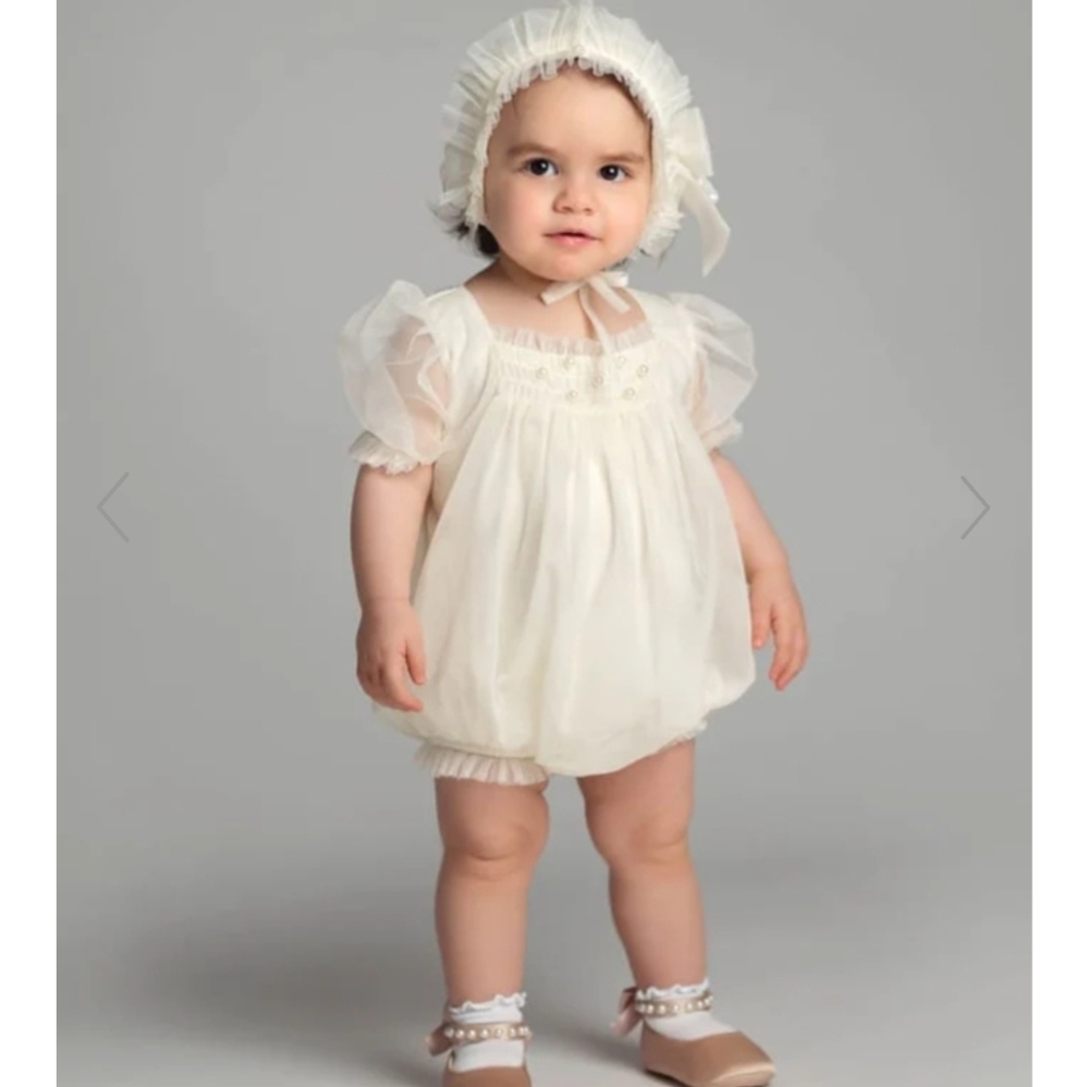 Bella Buttermilk Tulle Romper